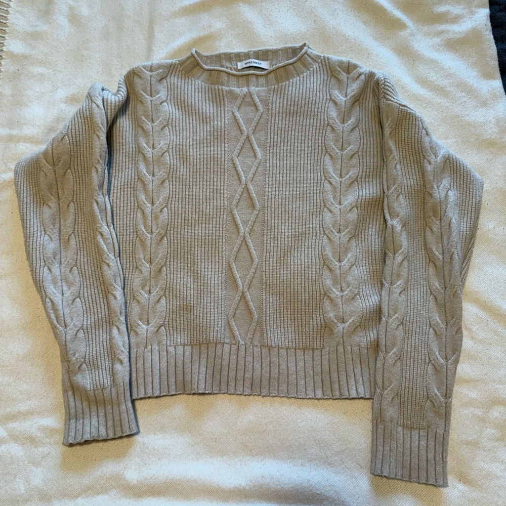 Cable Knit Sweater in Cream